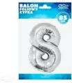 Balon foliowy cyfra 8 Beauty&Charm srebrna 92cm - tantis.pl