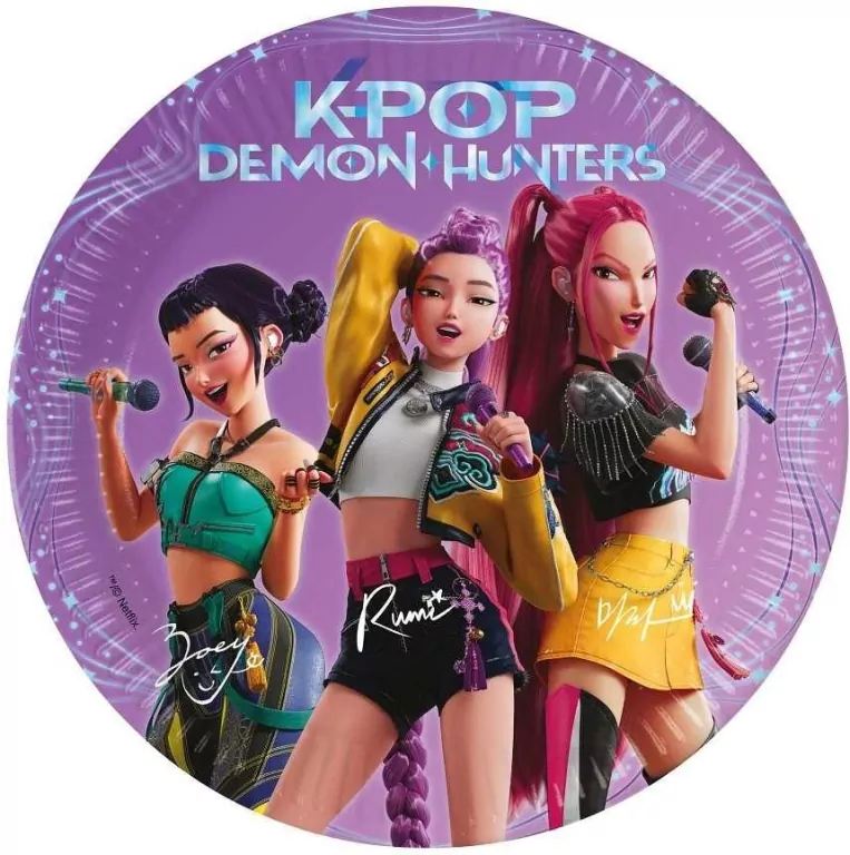 Talerzyki papierowe K-pop Demon Hunters 20cm - tantis.pl
