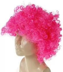 Peruka loki różowe