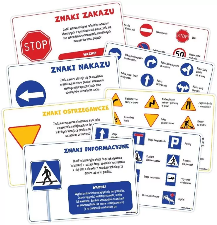 Plansze edukacujne - znaki drogowe - tantis.pl