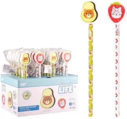 Ołówek z gumką HB Awokado i truskawka