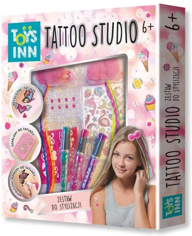 Tatoo Studio - zestaw do stylizacji z warkoczykami. ToysInn - tantis.pl