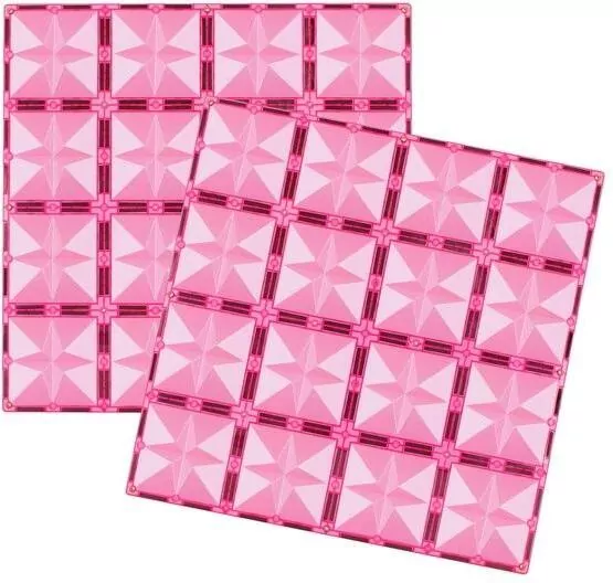 Klocki magnetyczne 2 płyty różowe 30x30 cm - tantis.pl