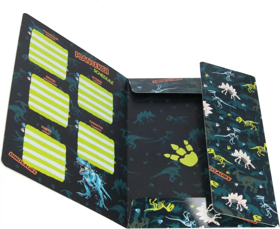 Teczka z gumką A4 Dino Glow mix - tantis.pl
