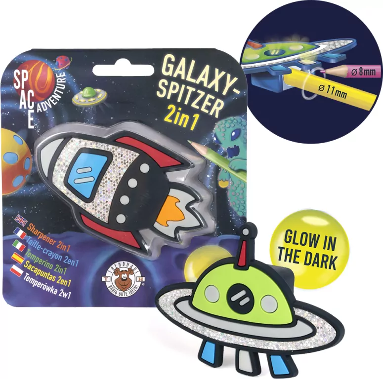 Temperówka świecąca w ciemności Space Adventure 1 szt. mix - tantis.pl