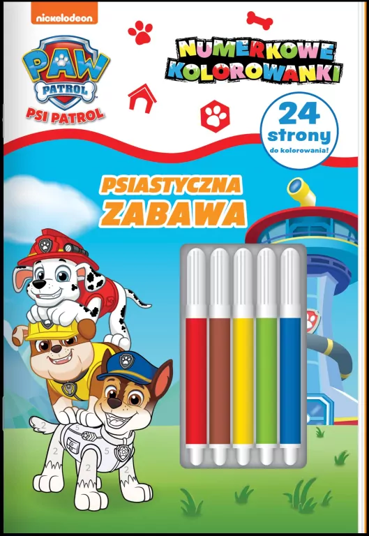 Psi Patrol. Psiastyczna zabawa. Numerkowe kolorowanki. Cz.7 - tantis.pl
