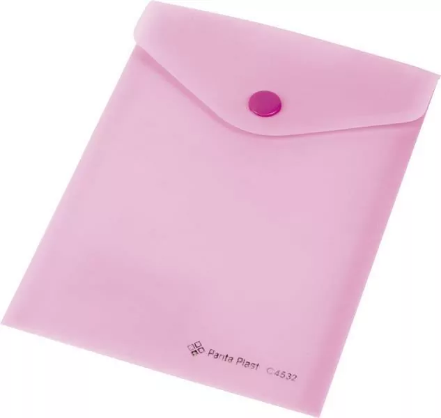 Koperta Focus C4532 A6, przezroczysta, różowa - tantis.pl