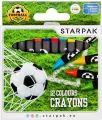 Kredki woskowe 12 kolorów Football - tantis.pl