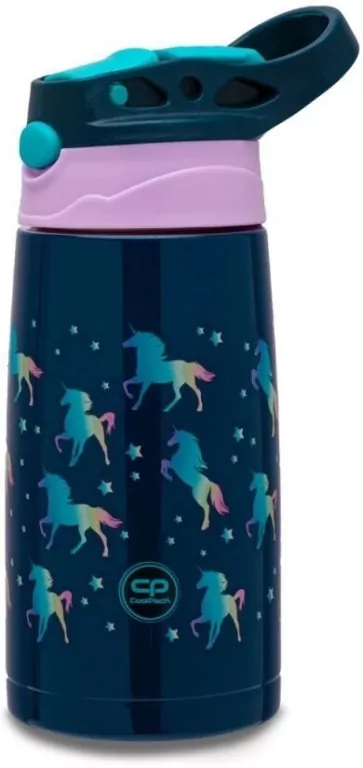 Bidon metalowy 350ml. Bono Blue unicorn - tantis.pl