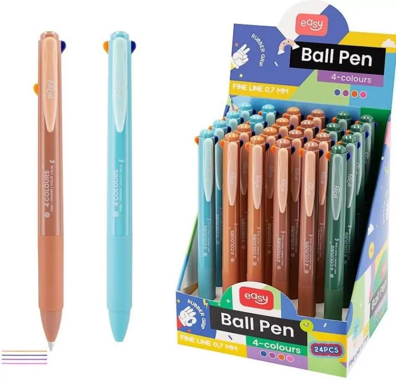 Długopis automatyczny czterokolorowy  EASY - tantis.pl