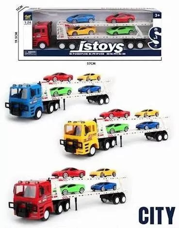 Laweta z zestawem aut 1:24 MIX - tantis.pl
