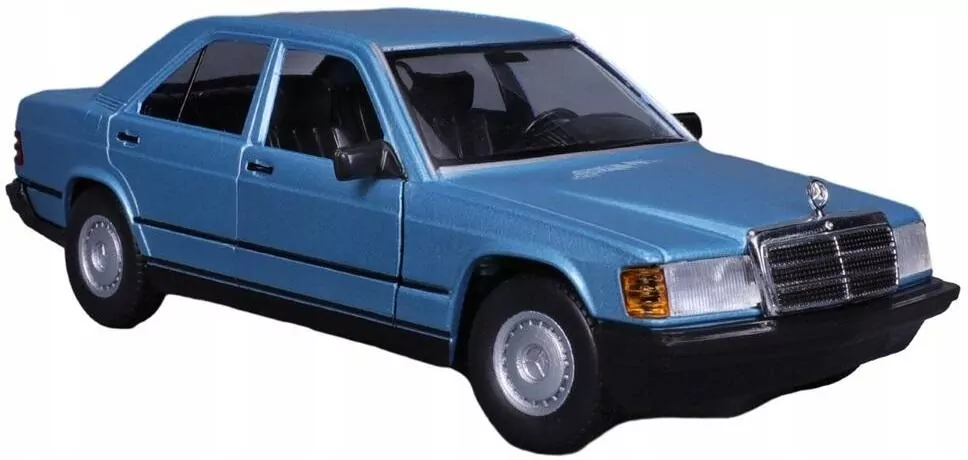 1987 Mercedes-Benz 190E Blue 1:24 BBURAGO - tantis.pl