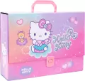 Teczka przestrzenna tekturowa z gumką A4 Hello Kitty Pink wzór 3 - tantis.pl