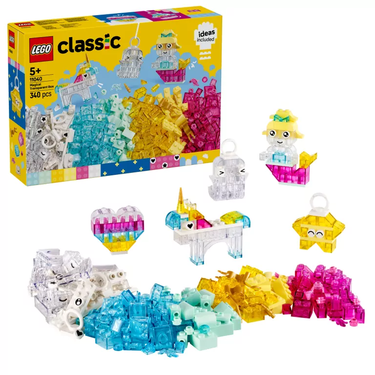 LEGO® Classic. Magiczny zestaw z przezroczystymi klockami 11040 - tantis.pl
