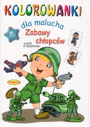Zabawy chłopców. Kolorowanki dla malucha