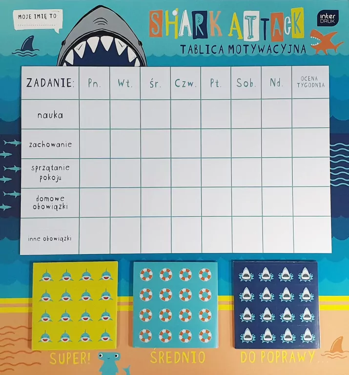Tablica motywacyjna. Shark - tantis.pl