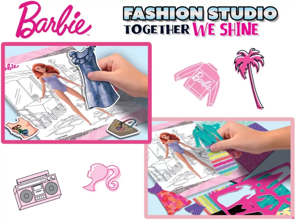 Barbie Sketch Book Together Fashion Studio - tantis.pl