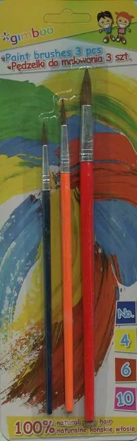Pędzelki gimboo 3 sztuki 4/6/10 blister - tantis.pl