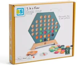 Drewniana gra 3 w rzędzie