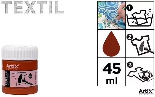 Farba do tkanin ziemia brunatna 45ml - tantis.pl