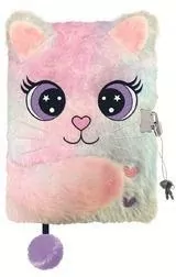 Pamiętnik z kłódką A5/96K 3D włochacz Charming Cat - tantis.pl