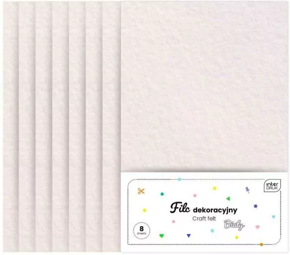 Filc dekoracyjny biały YNJ NOSTER - tantis.pl