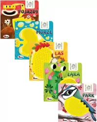 Pakiet: Morze / Park / Las / Pojazdy / Łąka. Dotykam, poznaję. Książeczka sensoryczna