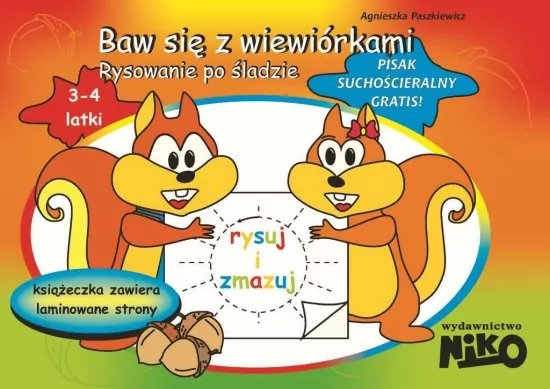 Baw się z wiewiórkami. Rysowanie po śladzie