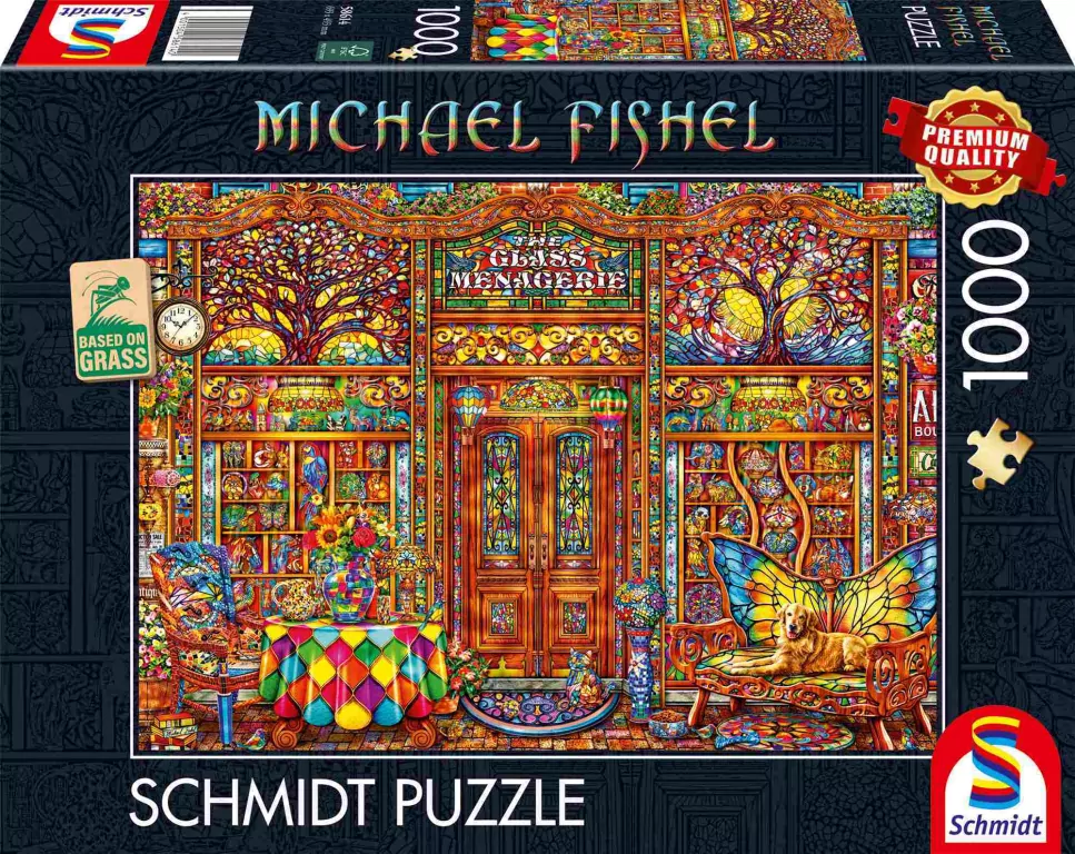 Puzzle 1000 Michael Fishel Szklana menażeria - tantis.pl