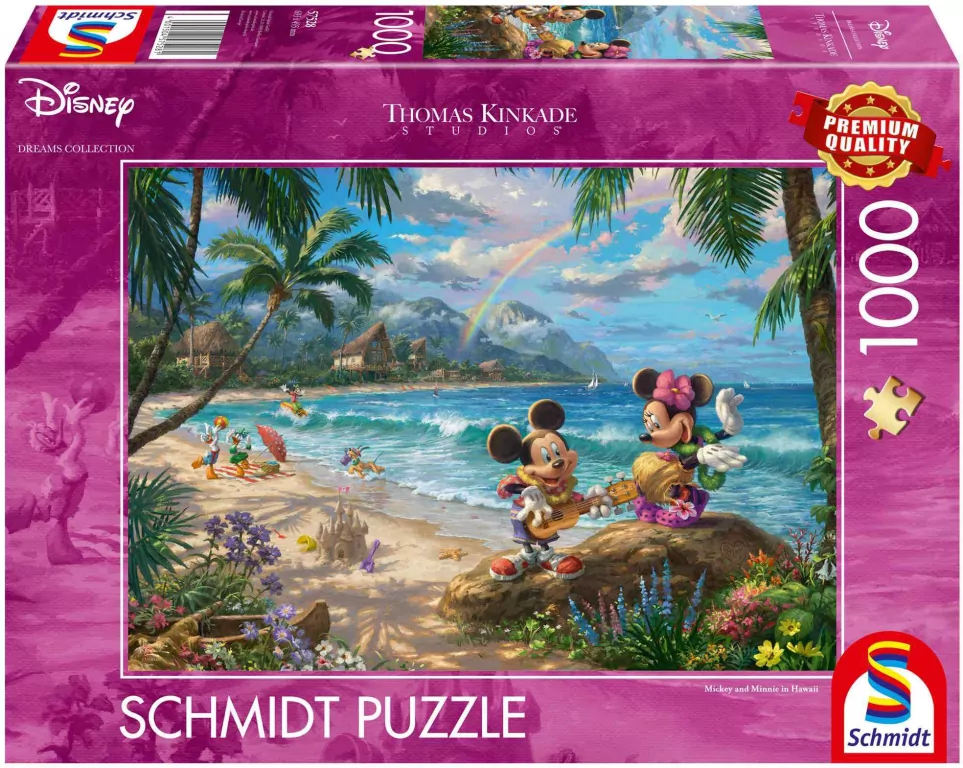 Puzzle 1000. Myszka Miki & Minnie na Hawajach - tantis.pl