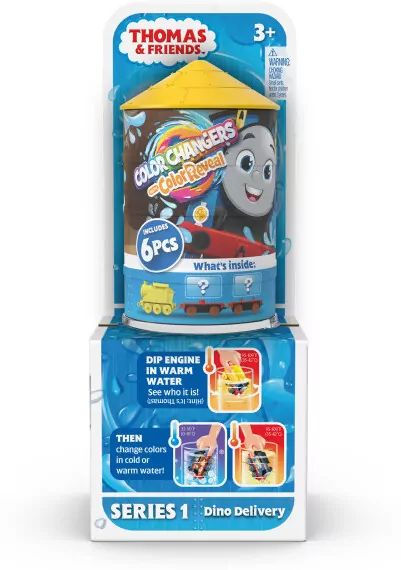 Mattel. Tomek i Przyjaciele Color Reveal Lokomotywa + wagoniki. Mix, 1 sztuka - tantis.pl