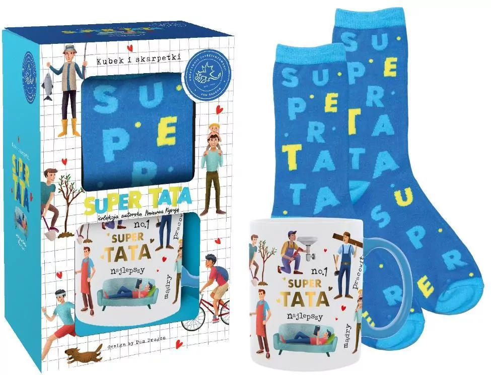 Zestaw kubek + skarpetki Porys Tata - tantis.pl