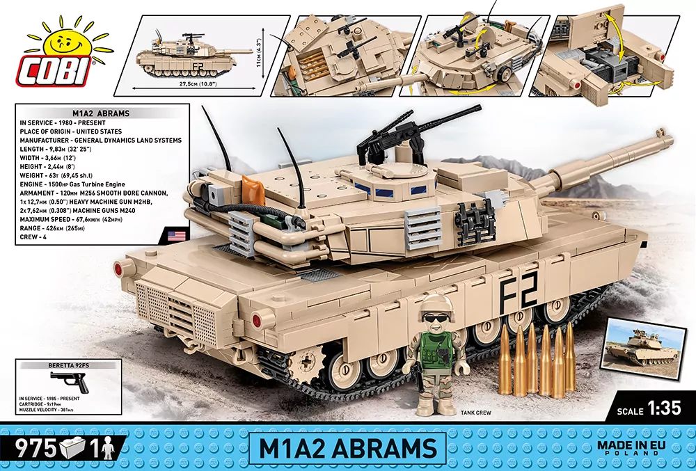 COBI. Armed Forces. Czołg  M1A2 Abrams - tantis.pl