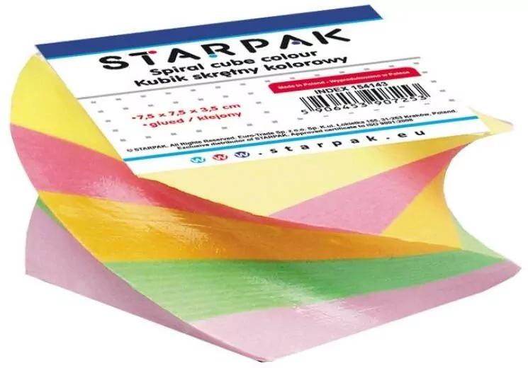 Kubik plastikowy kolorowy 75x75x40mm - tantis.pl