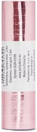 Serpentyny różowe złoto 3,8m 18 szt - tantis.pl