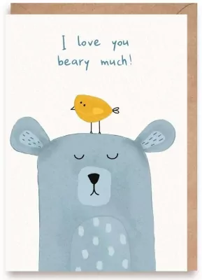 Walentynka I love you beary much, eko koperta