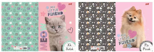 Zeszyt My little friend. A4/32K linia dwukolorowa. 1 sztuka - tantis.pl