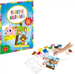 Piaskowe malowanki. Świnka, królik