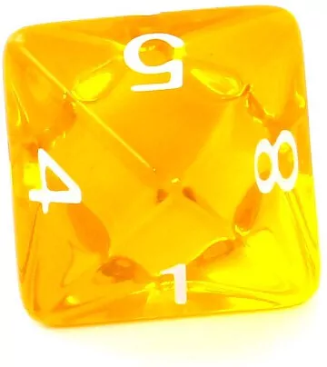 Komplet kości RPG. Żółte. Kryształowe. REBEL - tantis.pl