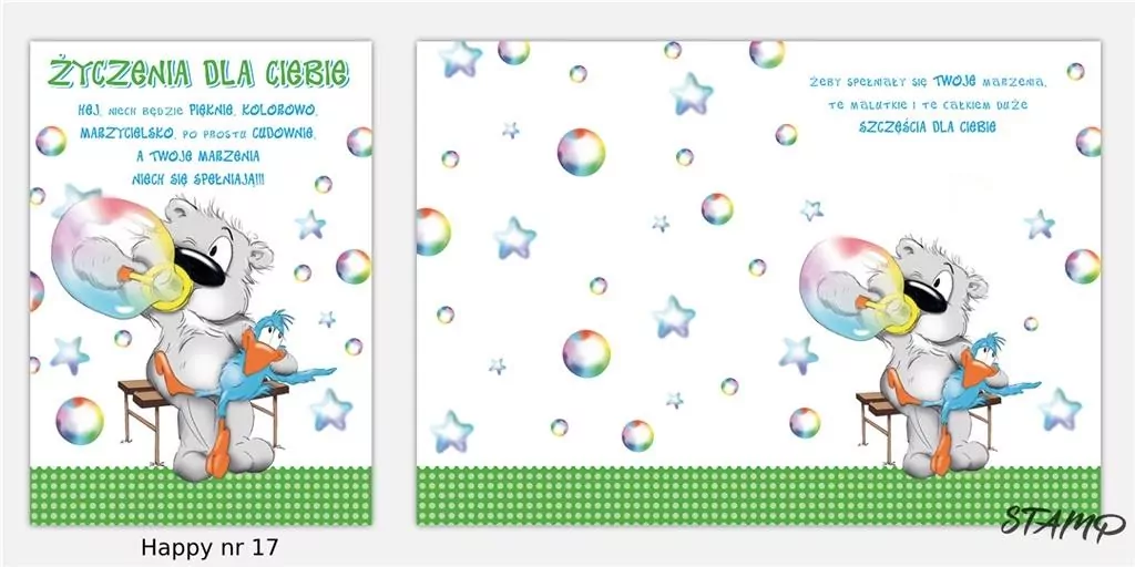 Karnet Happy B6 + koperta wzór nr 17 - tantis.pl