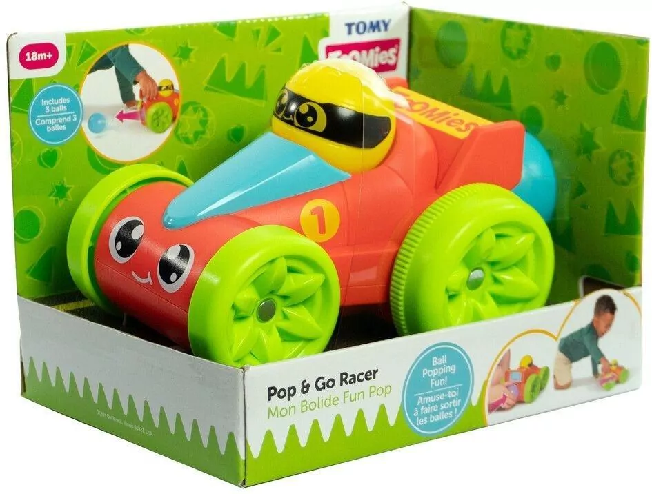 Toomies piłeczkowa wyścigówka czerwona Pop&Go TOMY - tantis.pl