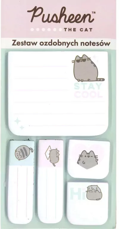 Zestaw 5 notesów ozdobnych. Pusheen - tantis.pl