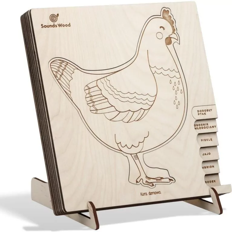 Puzzle drewniane Kura i cud w kurniku - tantis.pl