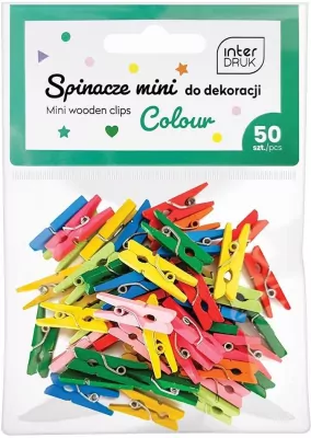 Kolorowe spinacze do dekoracji mini