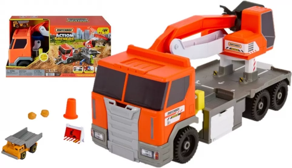Action Drivers Ciężarówka Koparka HPD64 Matchbox - tantis.pl