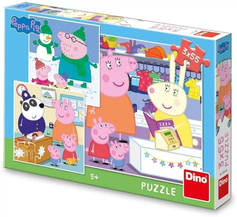 Puzzle Świnka Peppa 3x55el - tantis.pl