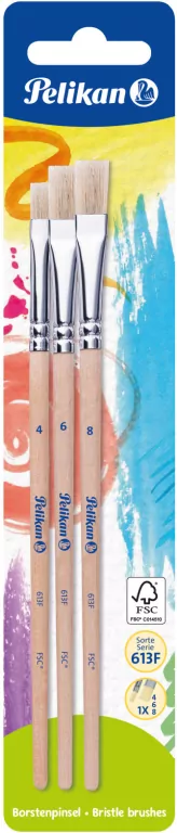Pędzle 613F 4/6/8 PELIKAN - tantis.pl