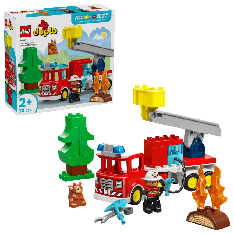 LEGO® Duplo. Wóz strażacki z wężem i strażaki 10473 - tantis.pl