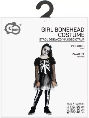 Strój dla dzieci Dziewczyna Kościotrup 130/140cm