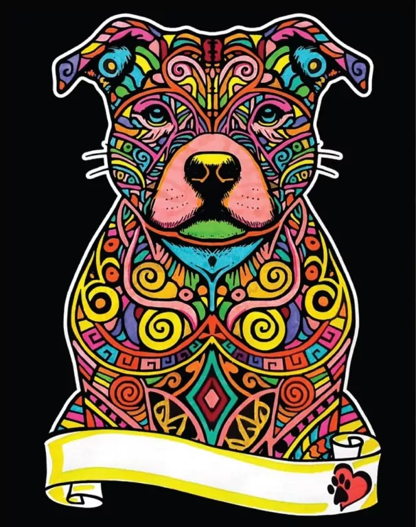 Kolorowanka welwetowa A4 Amstaff - tantis.pl